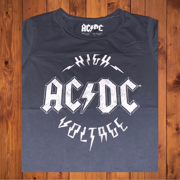 AC/DC High Voltage Shirt Kiss Rolling Stone Boyfriend Tee Shirt Vintage Style - Picture 2 of 5